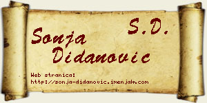 Sonja Didanović vizit kartica